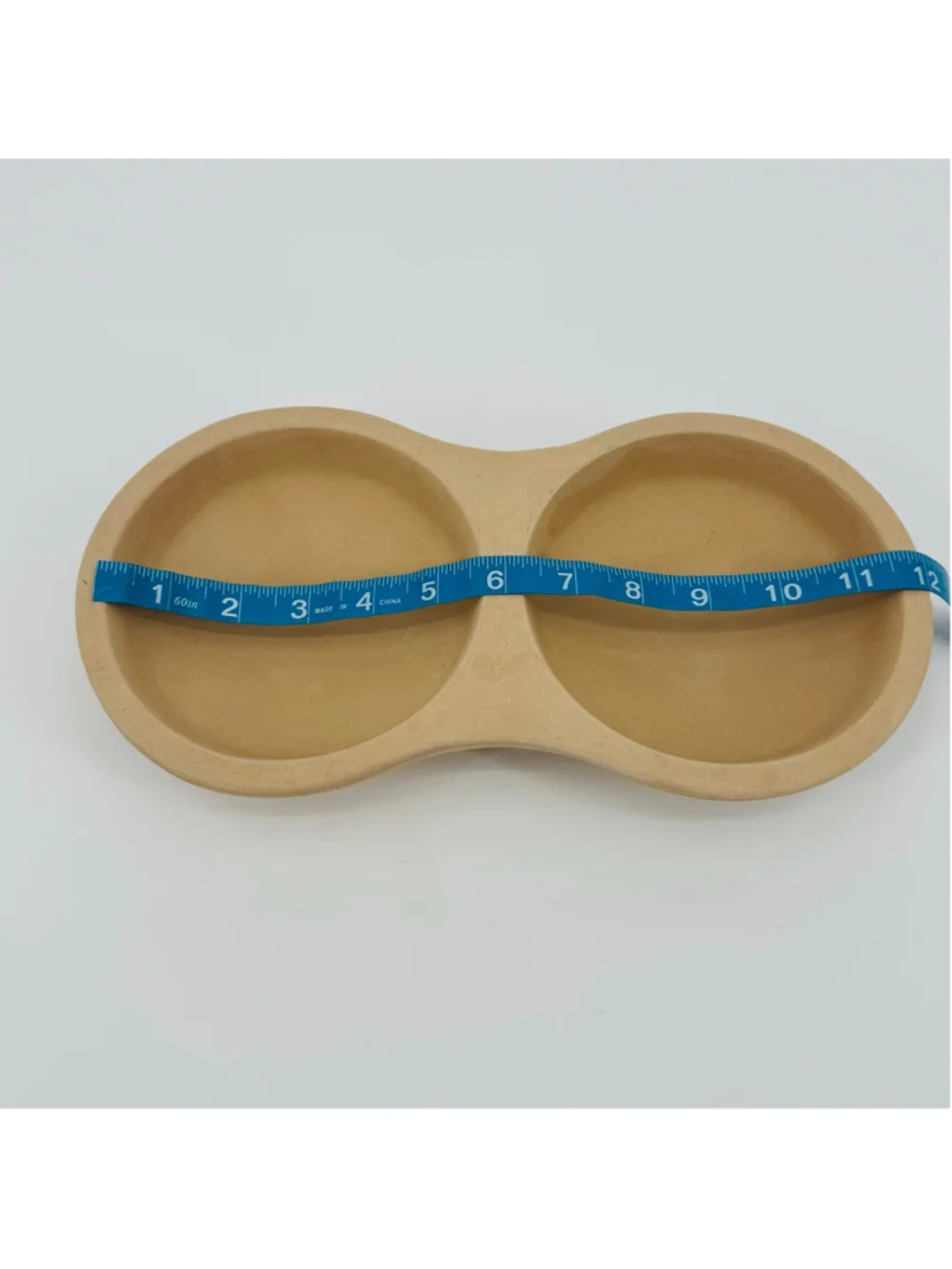 Pampered Chef Beige Stoneware Microwave Egg Cooker Double Baker